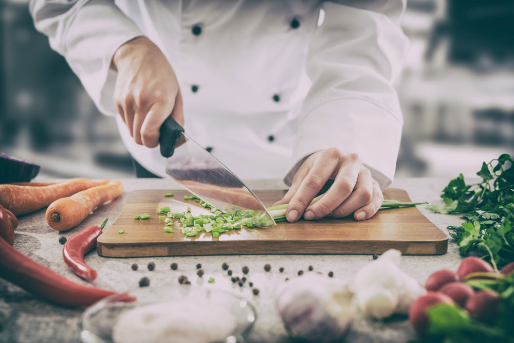 Chef Chopping Vegetables