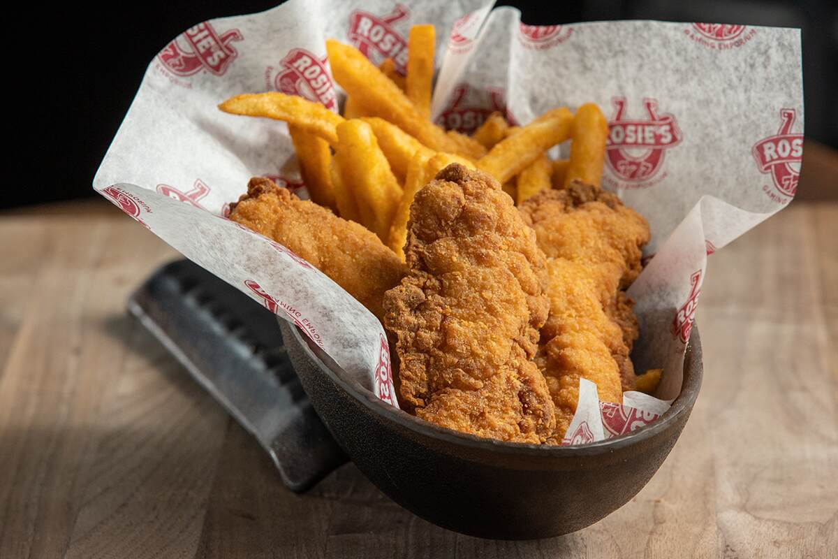 Chicken strips and fries