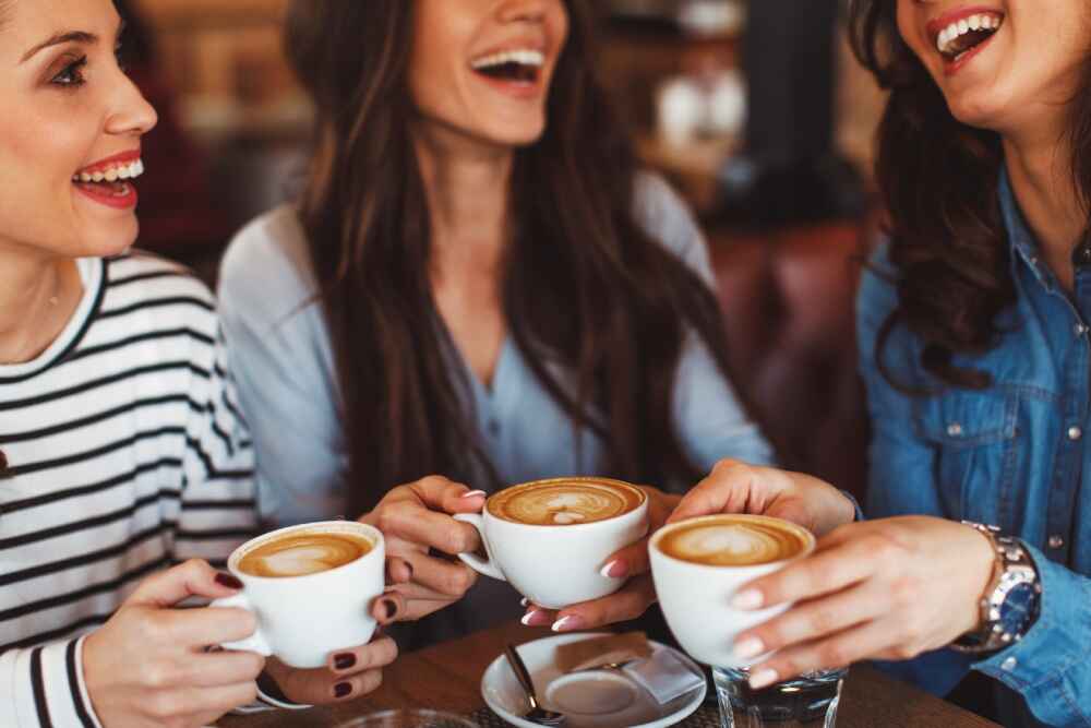 Friends having coffee
