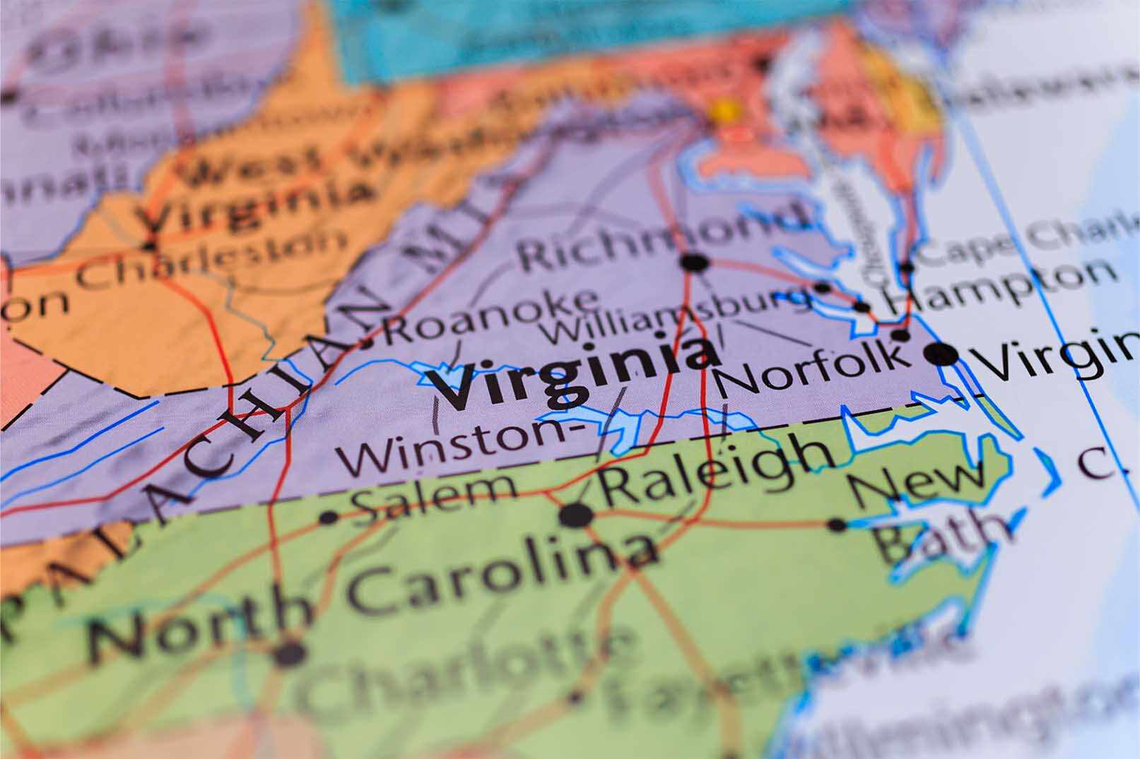 Map of Virginia